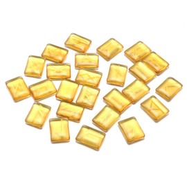Zotoone - Juego de Piedras de Runa con Grabado del élder Futhark, diseño de runas del Alfabeto, Vidrio Transparente para meditación, adivinación, curación, Chakra y Reiki, Dorado