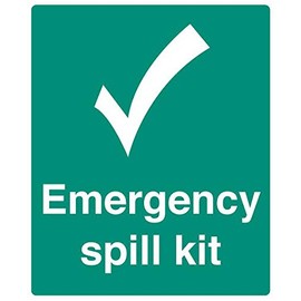 Sign, Emergency Spill Kit, Sav, External Height 300mm, External Width 250mm, Sign Colour White on Green, Sign Legend Emergency Spill Kit, Sign Material Vinyl, Sign Type General, Personal Protection &