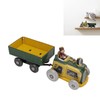 Wind Up Metal Walking Toy Tinplate Tractor Nostalgic Handmade Delicate