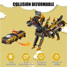 Felly Robocrash Magnetic Transforming Car, 2Pcs Automatic Deformation of Magnetic Connections, Car Toys for 2 3 4 5 6 7 8 Years Old Boys and Girls Kids