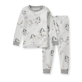 Burt's Bees Baby Baby Boy's Kids Pajamas, Tee and Pant 2-Piece Pj Set, 100% Organic Cotton Soft Sleepwear, Silly Seagulls