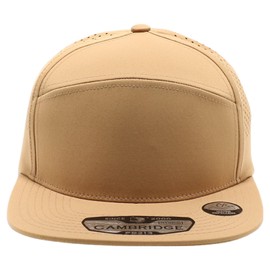 Pit Bull Premium Headwear Cambridge Hybrid Perforated Mesh Camper Hat Adjustable Snapback Baseball Cap for Men & Women, Tan 313H-TN