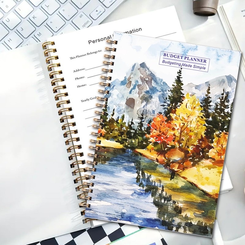 YMWALK A5 Budget Planner With Stickers, Undated Financial Tracker and
