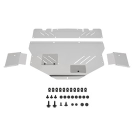 KUAFU Aluminum Engine Splash Shield Skid Plate Compatible with 2015-2021 Subaru WRX STI Front Lower Under Tray Skid Plate Silvery