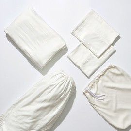 Life Basics by Nourished Life Eco Bamboo Sheet & Pillow Set - White, Single