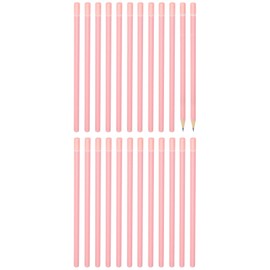 PATIKIL Triangle Wooden Pencils Bulk, 24 Pack HB Graphite Pencils for Office Supplies, Engineering Marking Writing Art Drawing Supplies, Pink