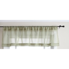Stylemaster Elegance 60 by 14-Inch Sheer Voile Valance, Sage