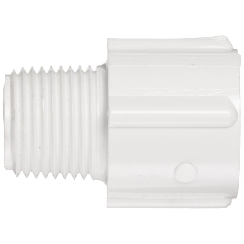 Spears 436 Series PVC Pipe Fitting, Adapter, Schedule 40, White,