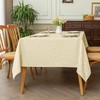 Romanstile Jacquard Rectangle Tablecloth, Waterproof Elegant Damask Curly Floral Pattern