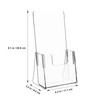2pcs Acrylic Brochure Display Stands Transparent Pamphlet Holder for Magazines