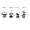 Stainless steel lacing button stud hook loop bungee shockcord 316