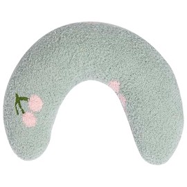 Disnace Pillow for Dogs Cats, 27 x 17 x 6 cm, U-shaped Cushion to Protect the Cervical Spine, Soft & Comfortable, Cat Cushion, Dog Cushion for Puppies, Pet Toy in Cat Bed (Green)