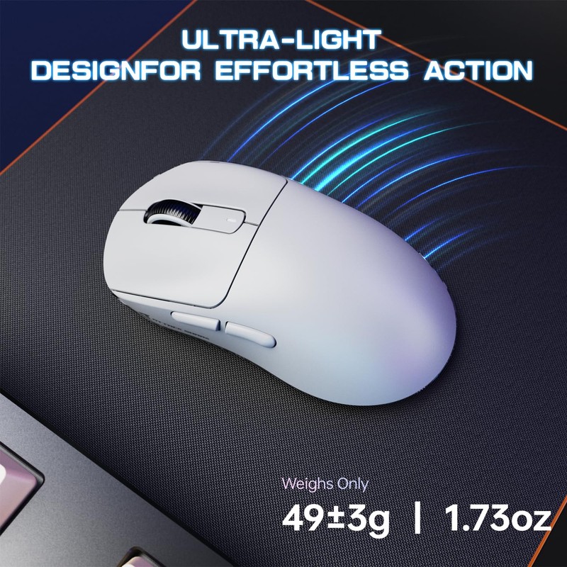 MAMBASNAKE Attack Shark X3MAX 49g Superlight Mouse, PixArt PAW3950 Sensor,