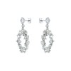 Ted Baker Crissty Large Crystal Hoop Drop Earring (Silver Tone/Clear