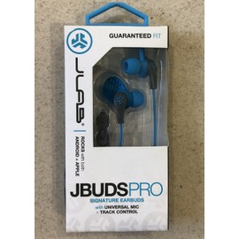 JLab JBuds Pro Wired Signature Earbuds w/Universal Mic & Track Control-Blue/G