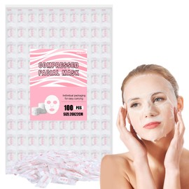 Khrgovd 100PCS Compressed Cotton Facial Mask Sheets, Disposable DIY Mask Paper Beauty Tool for Skin Care, Cotton Masks for Home, Travel