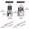 Saipor 2pcs Pipe Threading Tool with Extension, Integrated Internal &