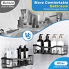 EUDELE Adhesive Shower Caddy, 5 Pack Rustproof Stainless Steel Bath