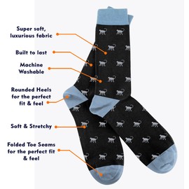 3KB Calcetines de vestir para hombre, Calcetas, colección Fun (10 pares por paquete) – Variedad de tamaños y patrones (12 – 15)