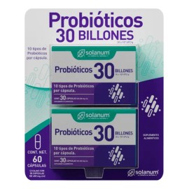 Solanum Probioticos 30 Billones 60 Cápsulas Twopack Sfn 