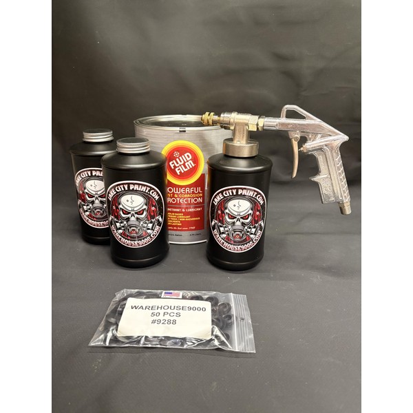 Amber FF Lanolin Undercoating Fluid Gallon, Pro Undercoating Gun, 3