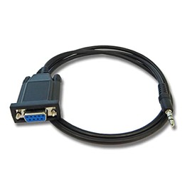 vhbw Programming Cable RS-232 Compatible with Icom IC-R10, IC-F43S, IC-T2A/H, IC-Q7A, IC-R5, IC-R2, IC-R3 Radio - Serial Adapter Black