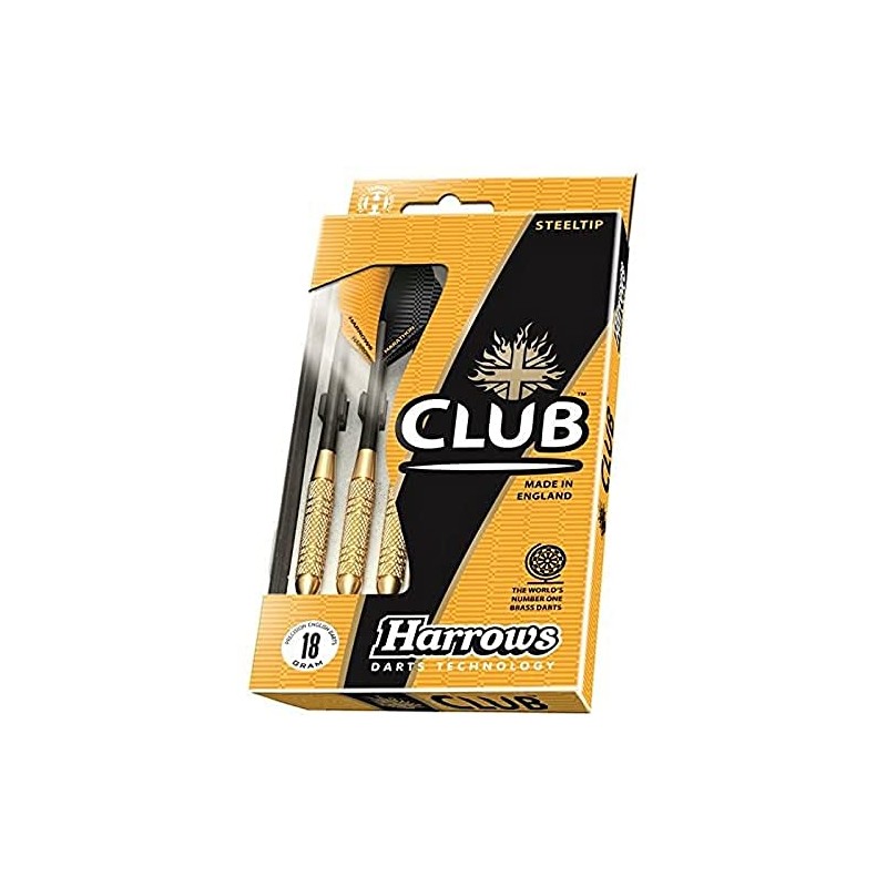 Harrows Unisex's Club Brass Darts, Gold, 28 g