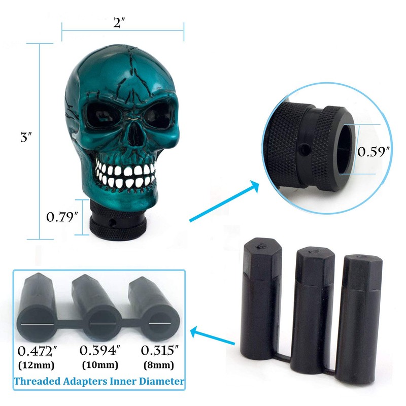Thruifo Skull MT Car Stick Shifter Handle, Gear Shift Knob