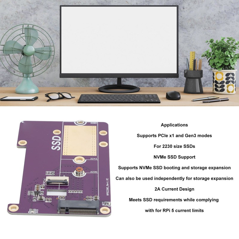 PCIe to M.2 NVMe SSD Expansion Board Support Gen3 SSD
