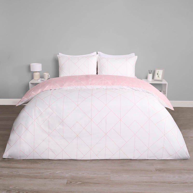 OHS Double Bedding Covers Geometric Print, Ultrasoft Warm Stylish Versatile