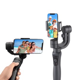 S5 Gimbal Stabilizer for Smartphone, 3 Axis Handheld Gimbal Stabilizer,Upgraded Anti Shake System Face Tracking Easy Rotation Foldable Phone Stabilizer for Camera Video Record
