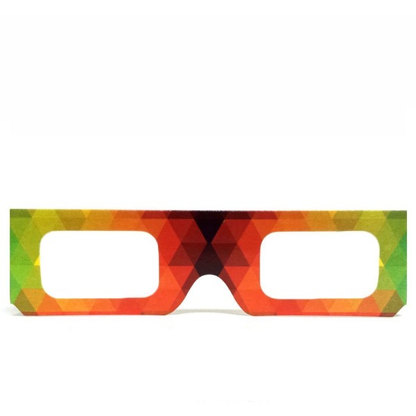 GloFX Paper Cardboard Diffraction Glasses – Geometric Rainbow (5 Pack)