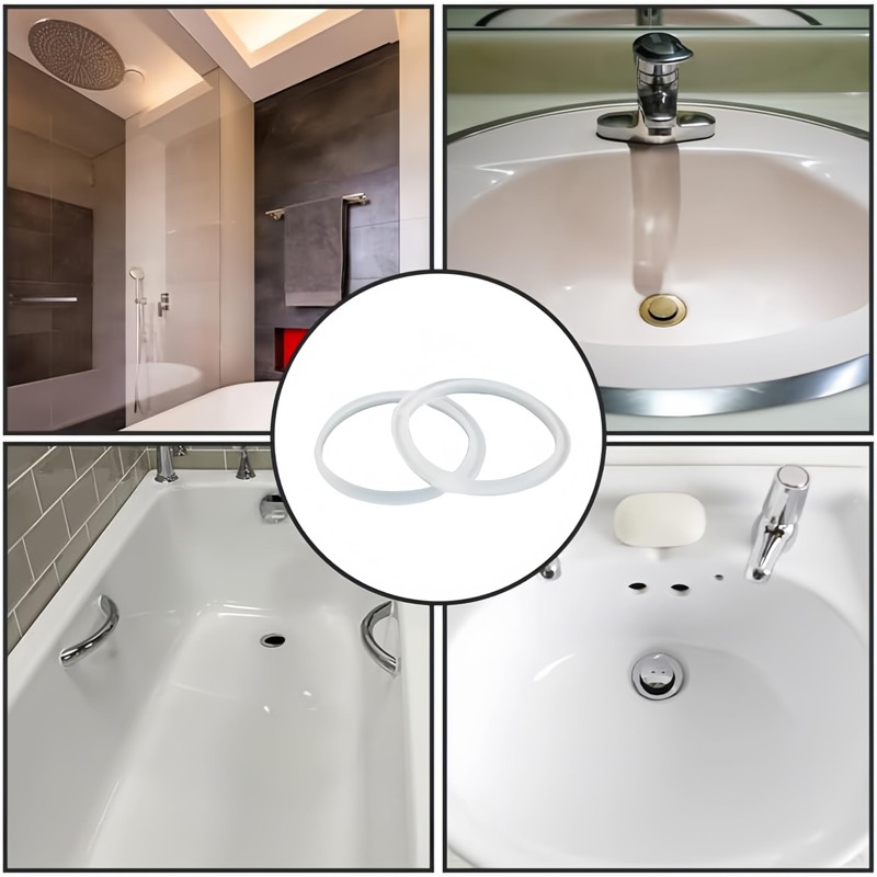 2Pcs Sink Plug SiliconeSeal Washers, Bath Plug Seal Washers，Bath Plug