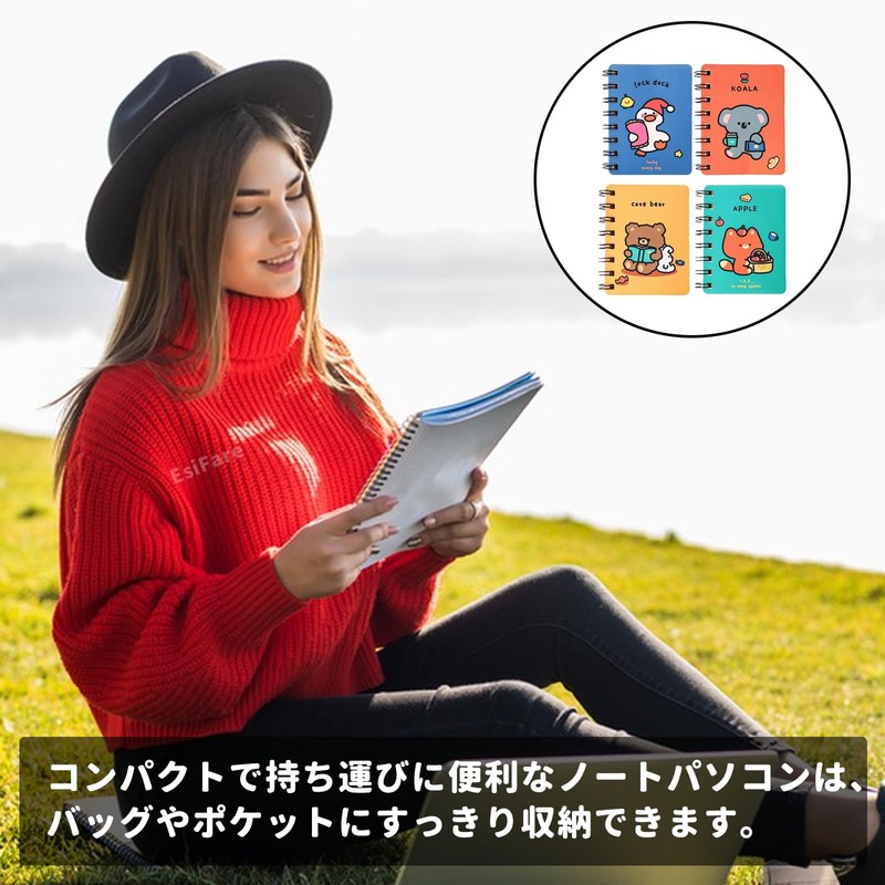 EsiFare Notepad Mini a7 Notebook, Blank Pages, Pocket Size, Free