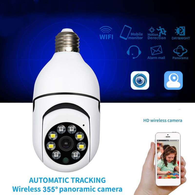 Surveillance Camera 3MP Wireless WIFI Remote Control Outdoor E27 Bulb