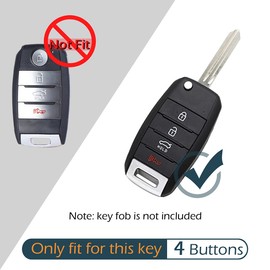 GFDesign 2 Pcs Silicone Flip Folding 4 Buttons Key Fob Cover Remote Case Keyless Protector Compatible with Kia Forte 5 Optima Rio Rondo Sedona Sorento Soul Spectra Sportage