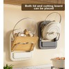 Kitchen Wall Mount Pan Lid Holder, Pot Lid Organizer Holder