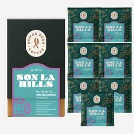 Son La Hills – Vietnamese Speciality Grade 70% Robusta 30% Arabica Beans Blended V60 Phin Filter-style Drip Coffee Bags Medium Roast (7-Pack)