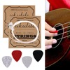 2 Sets Nylon Ukulele Strings with 4 Felt Picks Replacement