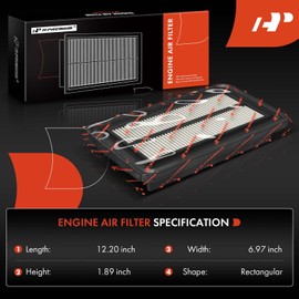 A-Premium Engine Air Filter Compatible with Mazda 6 2003-2008, CX-7 2007-2012, 2.3L 2.5L 3.0L