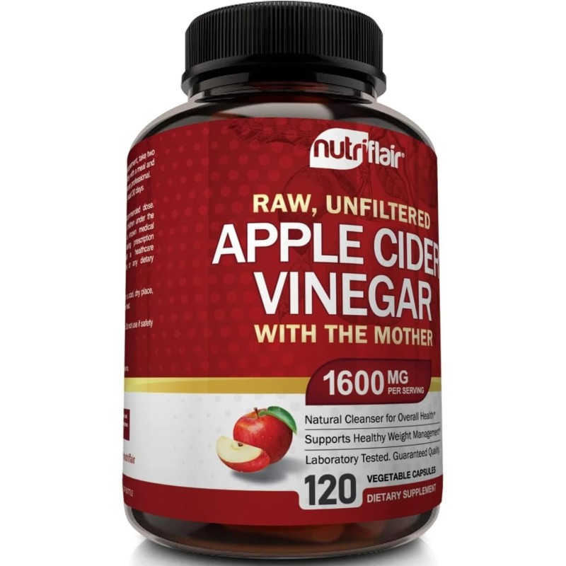 NutriFlair Apple Cider Vinegar Capsules with The Mother - 120