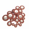 25Pcs Saxophone Pads Brown Sheepskin Sound Hole Resonator Gasket Wind