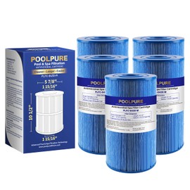 POOLPURE PLFC-6430-M Spa Filter Replaces Watkins 31489, Compatible Pleatco PWK30-M, Filbur FC-3915M, P/N0969601, 71825, 73178, 73250, 5 Pack