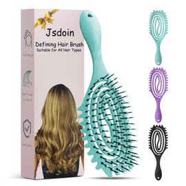Haarbürste ohne Ziepen, Entwirrbürste auch für Locken & Lange Haare Locken Bürste Detangler für Damen -Bürste -Spiralfeder Haarbürsten Hair Brush (Grün)