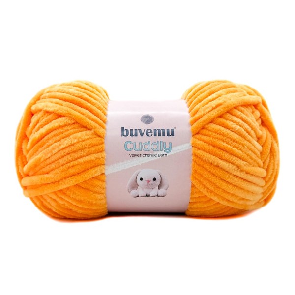 Cuddly Velvet Chenille Yarn, Super Soft Fluffy Bulky for Knitting