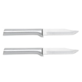 RADA Regular Serrated Paring Knife – Stainless Steel Blade With Aluminum Handle, 6-3/4 Inches, Pack of 2