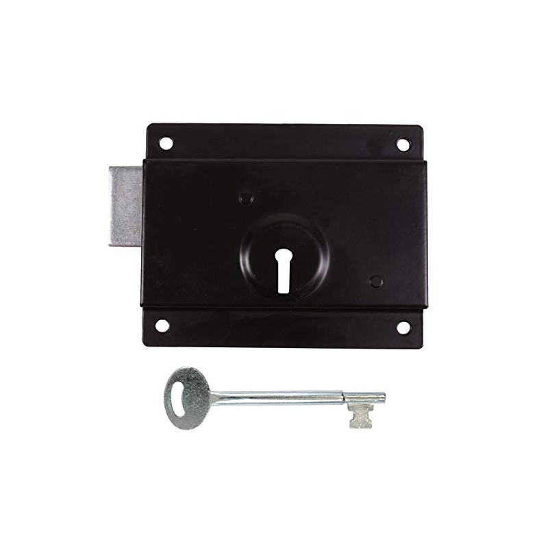 TIMCO Press Lock - Black - 5" - Surface Mounted