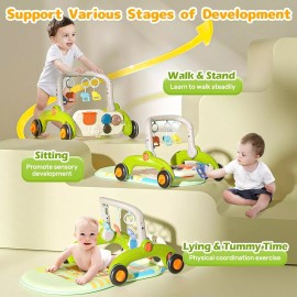 Cute Stone Baby Gym Play Mat with Piano Toddlers Learning Walker Musical Mat