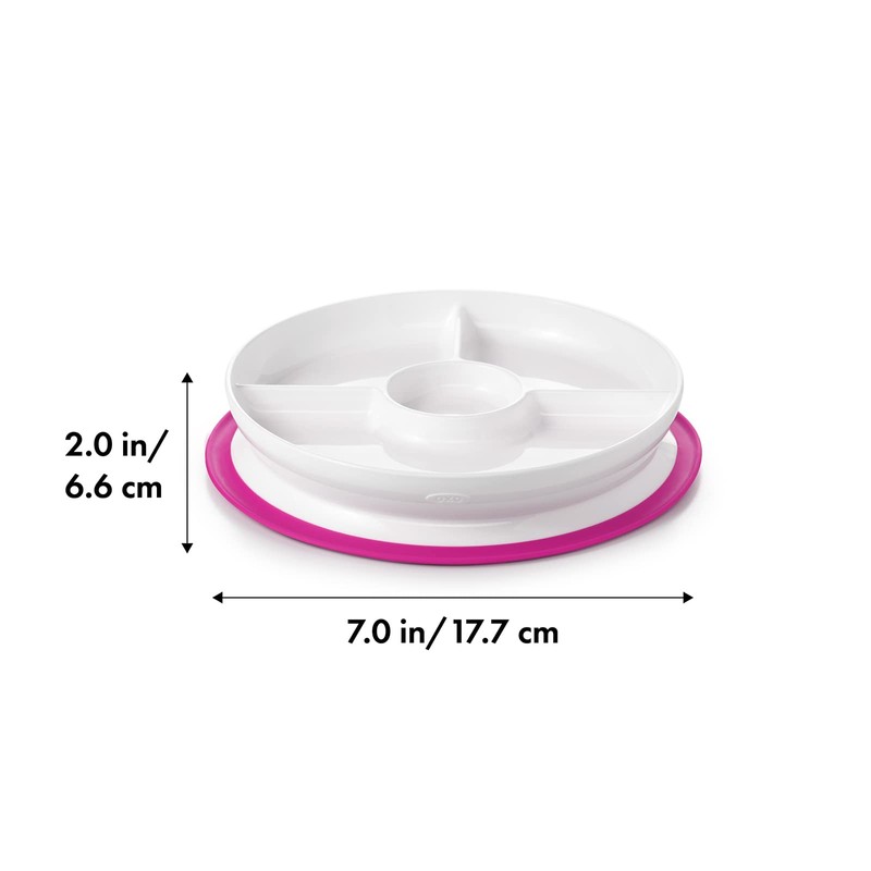 OXO Tot オクソートット くっつく ランチプレート ピンク FDOX61121300 1個 (x 1)