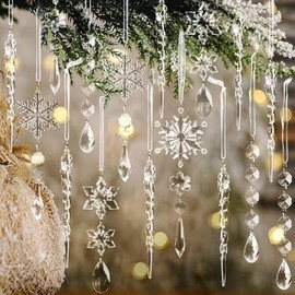 18 Ornamentos navideños, Cristales para arbol de Navidad